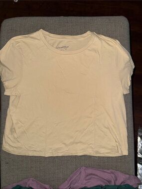 Everyday Crewneck Tee - Cream - Unbranded